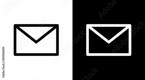 Email With Icon Set Design