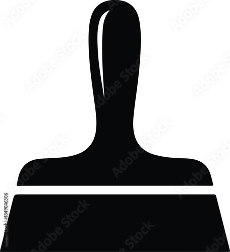 Silhouette Putty Knife Spatula Scraper Repair Tool Icon Vector Illustration