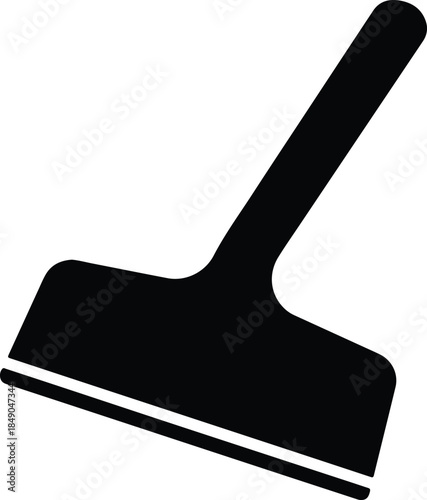 Silhouette Squeegee Tool Icon for Window Cleaning Vector Illustration