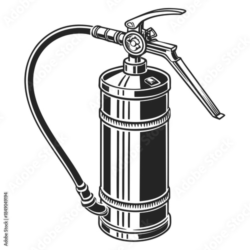 fire extinguisher isolated on white