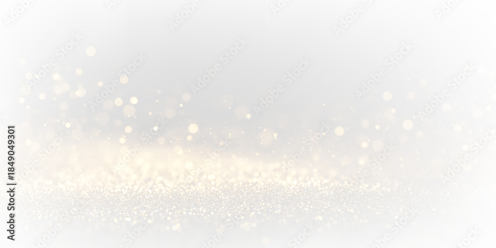 Fototapeta premium Golden bokeh sparkle dust light explosion overlay. PNG