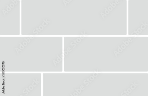 Horizontal grid layout of rounded rectangles in light gray with white borders template background
