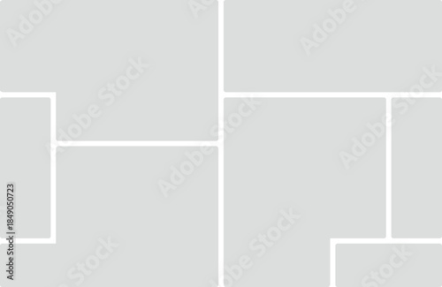 Light Gray Geometric Grid Layout with Rounded Rectangular Divisions template background