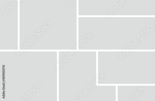 Light Gray Geometric Grid with Rounded Corners and Blank Panels Keywords: grid, layout, template, design, background, geometric, pattern, abstract