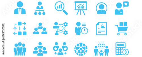 Business icons for professional use in modern digital projects and presentations