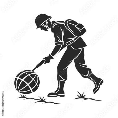  Modern Tactical Land Mine Silhouette 