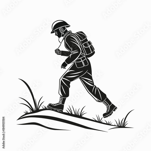 Modern Tactical Land Mine Silhouette