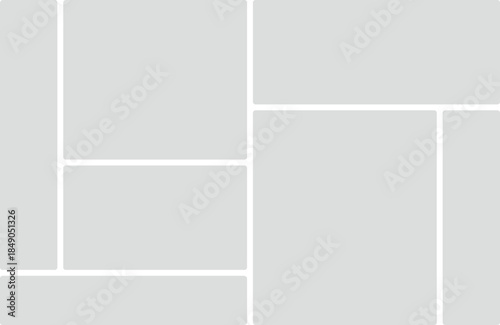 Vertical grid layout of rounded rectangles in light gray with white borders template background