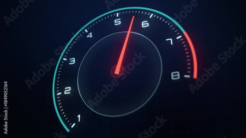 Modern car speedometer