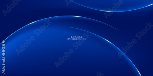 blue abstract background with luxury golden elements vector eps10