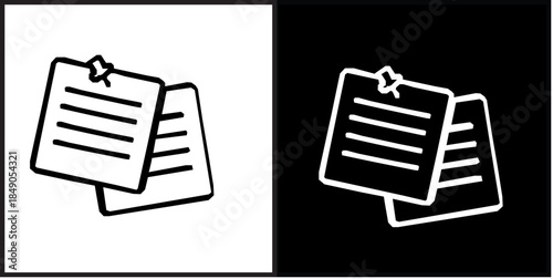 Note sticky icon symbols. Vector illustration.