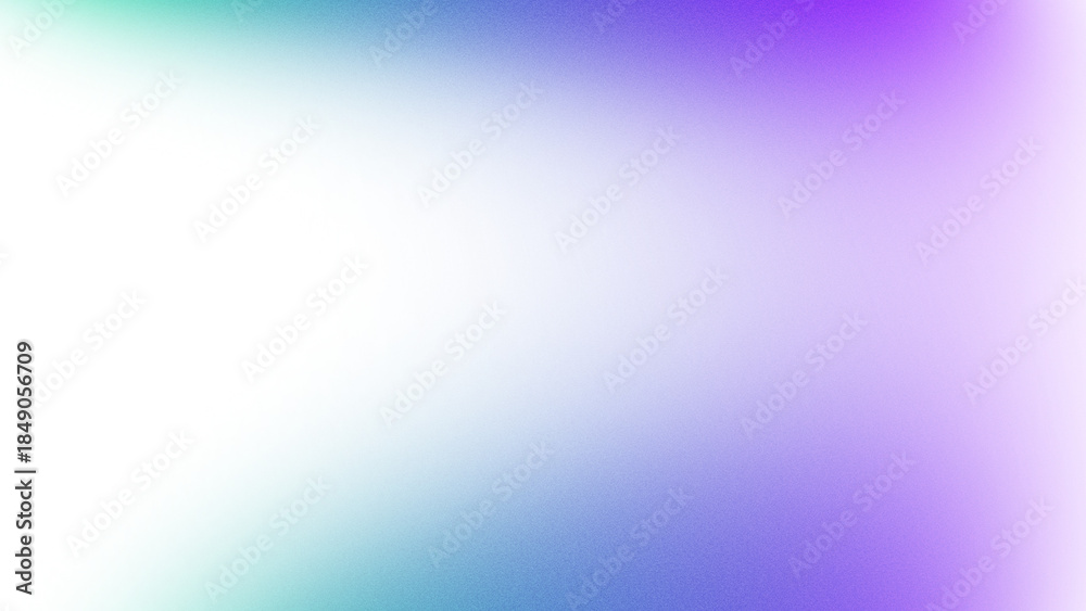 Fototapeta premium Transparent retro glowing green purple gradient background with noise and grainy texture