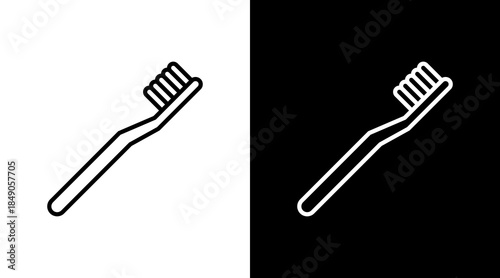 Toothbrush With Icon Set Design
