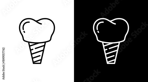 Tooth Implant With Icon Set Design