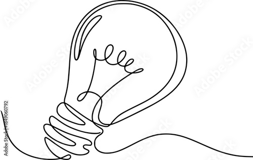 Hand holding light bulb outline with filament detail a white background lightbulb