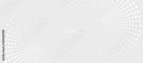 Grey Abstract glowing geometric lines on white background. Modern shiny blue circle lines pattern. Futuristic technology concept. Suit for cover, poster