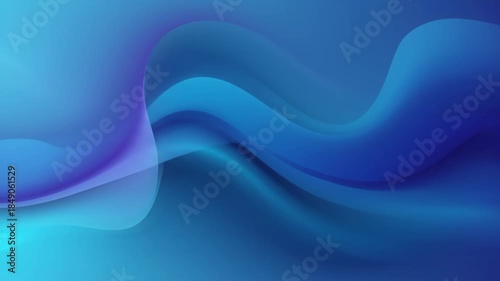 Dynamic blue gradient waves in modern abstract design