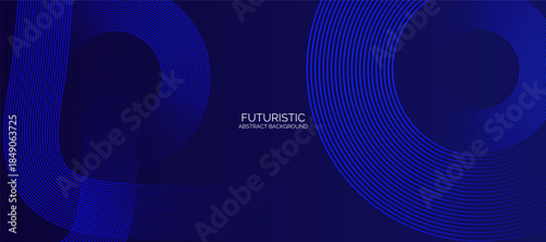 Abstract blue background. Geometric lines pattern. Modern shiny blue gradient lines. Futuristic technology graphic design.