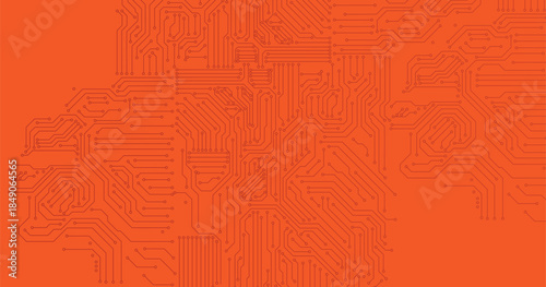 Vector circuit board and security communication concept for technology background. Vector eps 10