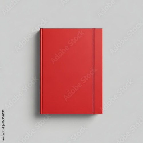 Red Book Cover Design Template Mockup Presentation