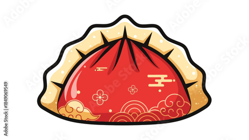 Colorful festive lion dance hat with traditional patterns and vibrant colors