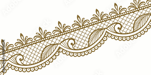 Elegant traditional decorative border design, vector