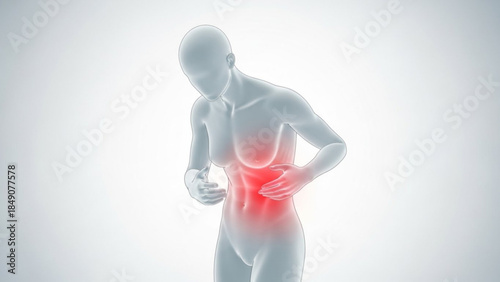 Man experiencing lower back pain and discomfort
