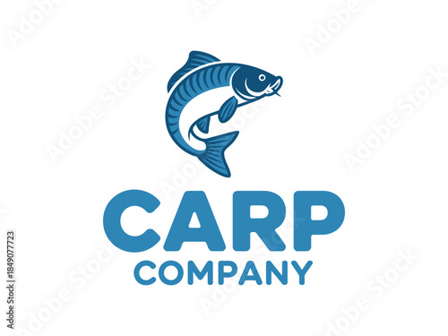 Carp Company Logo with Fish