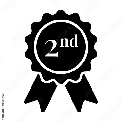 2nd Place Trophy Icon – Winner Award Symbol, 2nd Place Trophy Icons, 2nd prize, 2nd prize