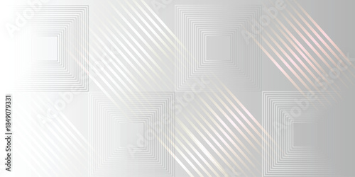 Abstract background  White geometric overlap layer on bright space with lines effect decoration. Modern graphic design element squares