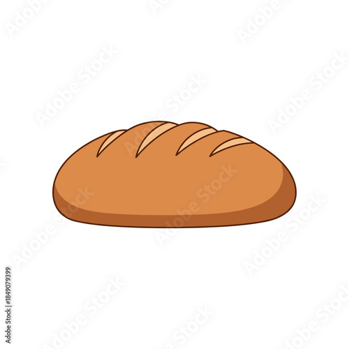 Freshly baked loaf of bread with golden brown crust ready to eat.