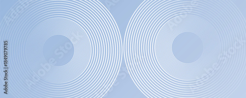 Modern abstract blue background with circle lines pattern. Geometric stripe line art design for poster, brochure, cover, website, header, web banner, presentation