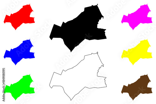 Daet city (Bicol Region, Republic of the Philippines, ROP) map vector illustration, scribble sketch Daet map