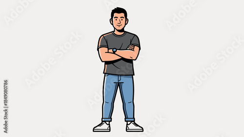 Would you like me to generate a similar descriptive string for a different pose or outfit?