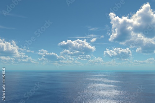 Calm Ocean View Meets Scattered Clouds During the Daytime in the Pacific Ocean