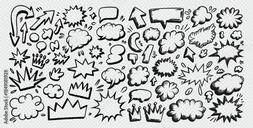 cute hand drawn doodle vector set, love, Natural , firework, cloud, weather, rainbow, snow, heart and creative design vector collection.