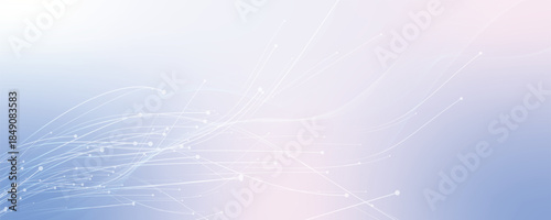 Abstract tech network connection. Digital background and big data technology. white background with plexus lines. Geometric background