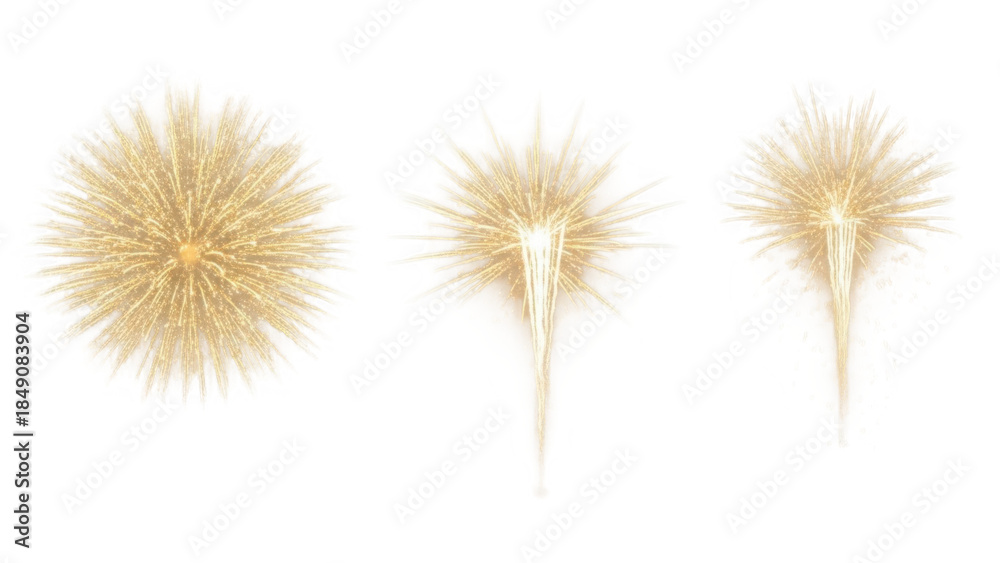 Obraz premium Golden sparkler fireworks set