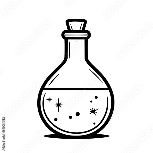 Enchanted Potion Bottle | Clean, isolated vector art for creative projects.