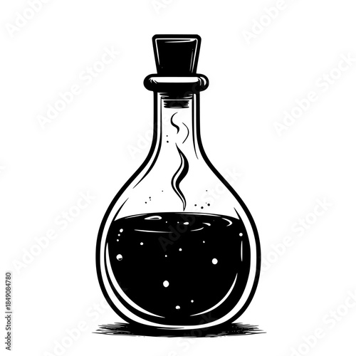 Mystical Elixir Transmutation | Clean, isolated vector art for creative projects.