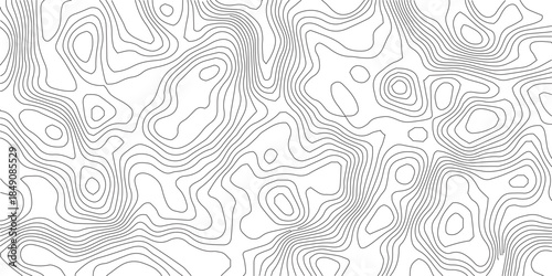 Abstract Topographic background. Geographic line map. Wavy pattern design. Paper texture imitation of a geographical map shades. Vector illustration.	