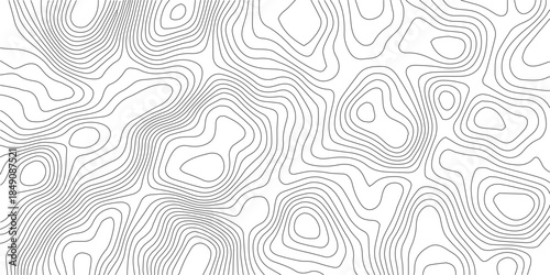 Abstract Topographic background. Geographic line map. Wavy pattern design. Paper texture imitation of a geographical map shades. Vector illustration.	