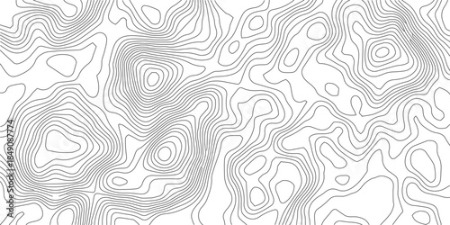 Abstract Topographic background. Geographic line map. Wavy pattern design. Paper texture imitation of a geographical map shades. Vector illustration.	