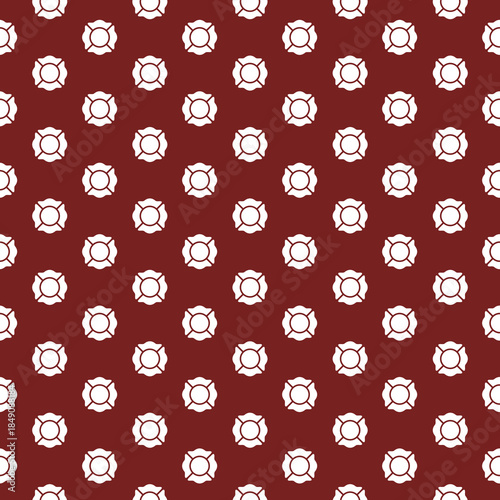 Fire Department badge seamless pattern isolated on color background