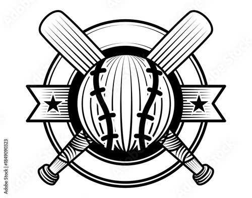 vintage bowling sport logo illustration featuring ball and pins with shield badge retro black and white tournament emblem