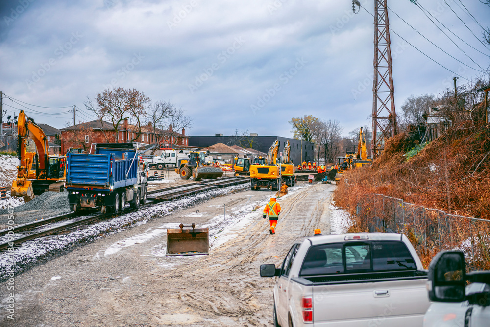 custom made wallpaper toronto digitalconstruction of a new station in Toronto, Canada
