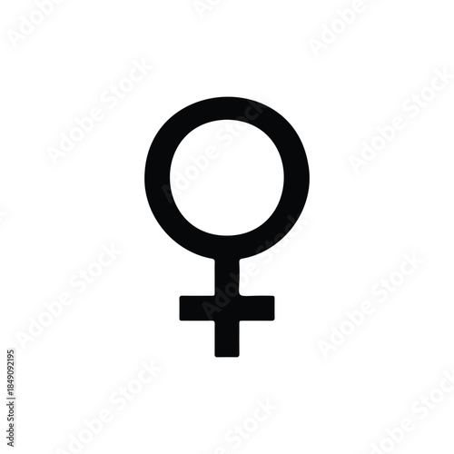 Female symbol silhouette icon vector flat design.