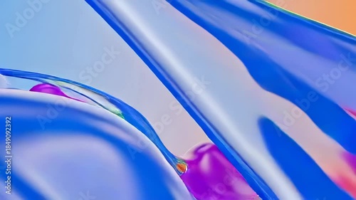 Vibrant Liquid Splashes Flowing Gracefully in a Dynamic Abstract Formation