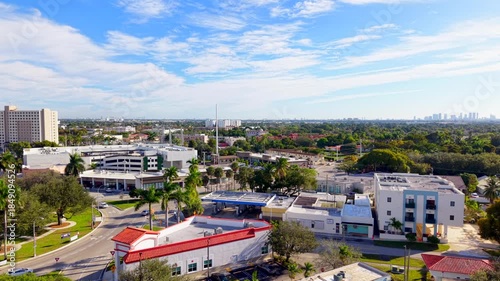 Aerial video town of Miami Springs Florida 2025