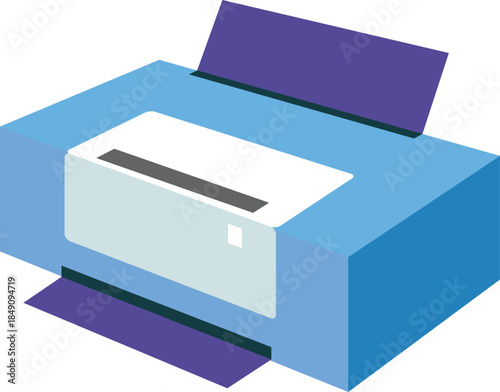 printer icon isolated on white, vector design, colorful vector Printer drawing, vector printer design